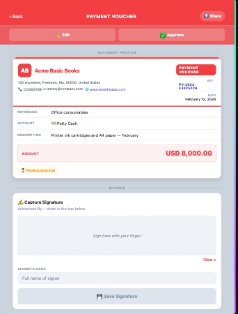Payment voucher